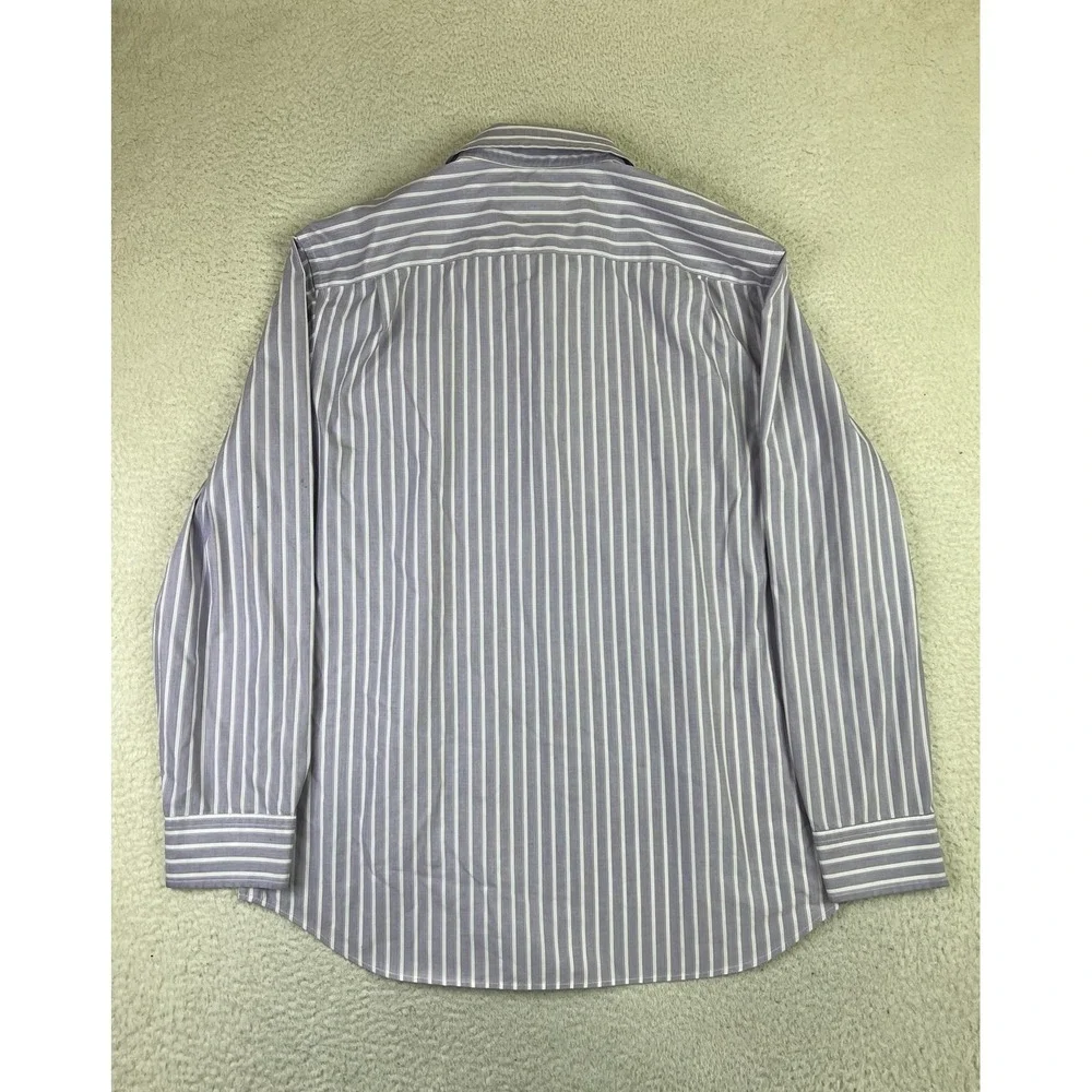 Banana Republic Shirt Mens‎ 2XL Purple White Stripe Non Iron Slim Fit Dress XXL